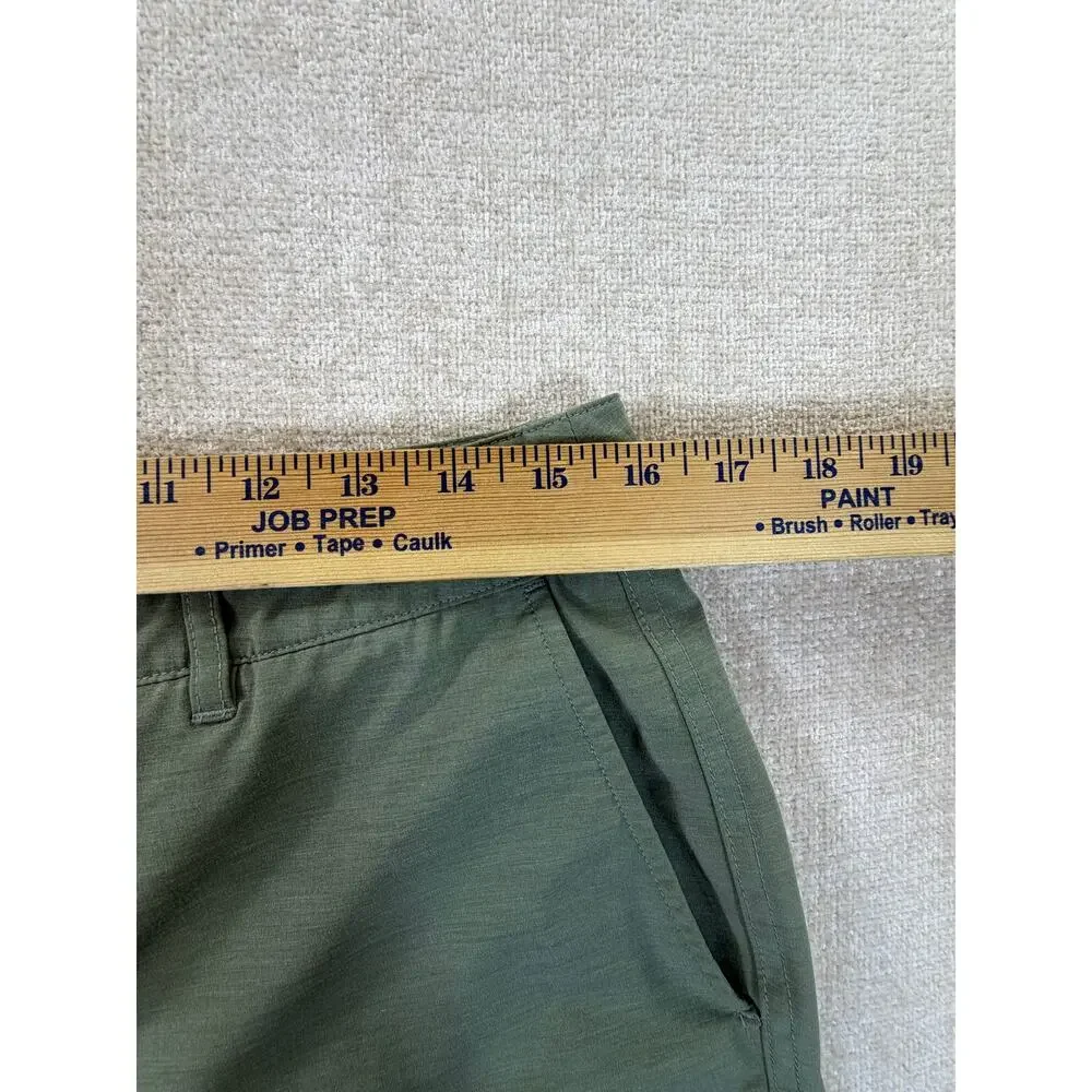 Faherty Men Green 32 All Day Drawstring Button Chino Shorts Casual Comfort Wear